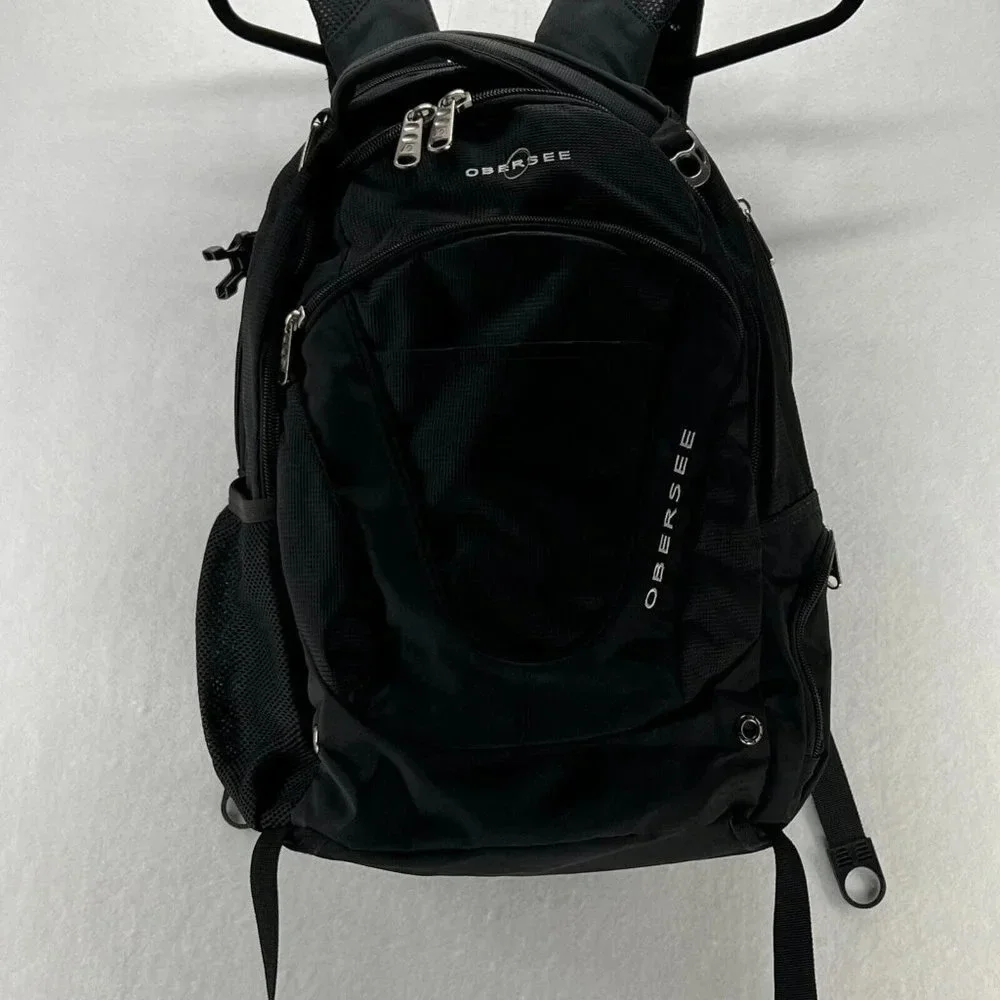 Obersee Oslo Waterproof Diaper Bag Backpack Black